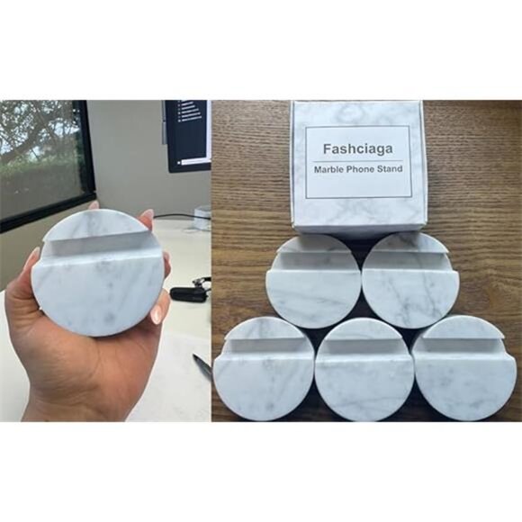 Luxurious Marble Cell Phone Stand Holder for Cellphone Tablet On - Picture 5 of 7